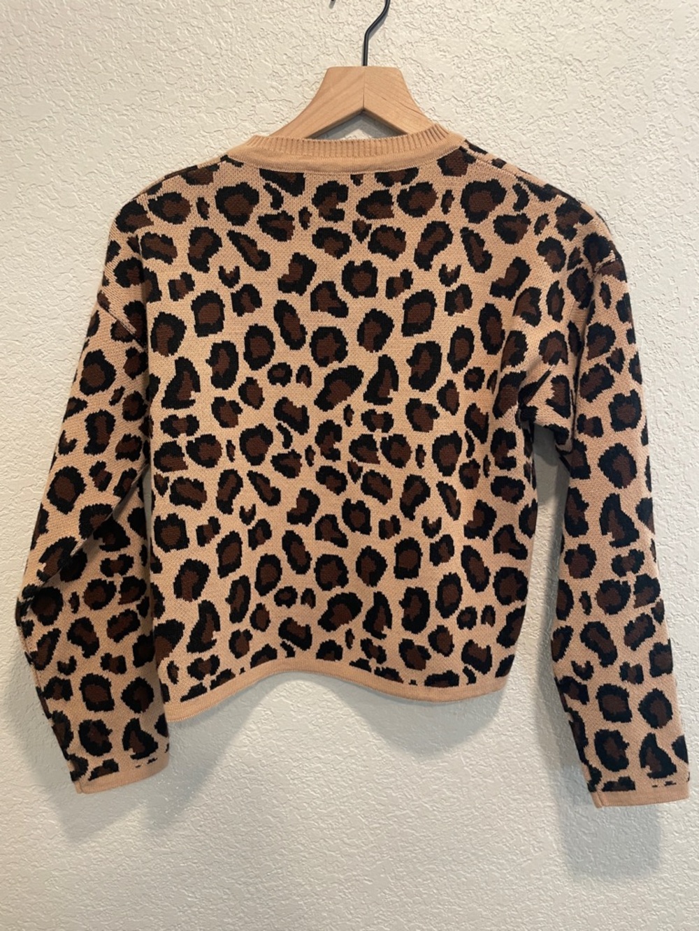 Leopard Womens Small Print Button-Front Cardigan … - image 6